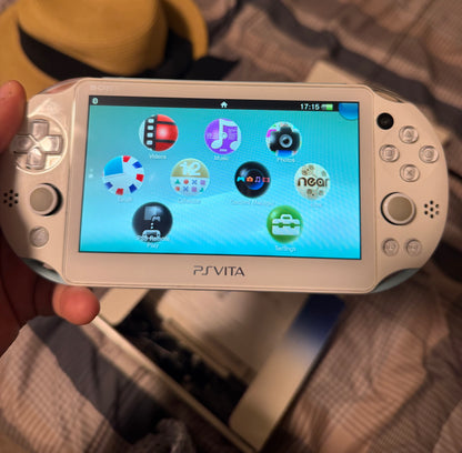 Sony PSVita 2000 Slim Pink White handheld console with box — BLUELIGHT
