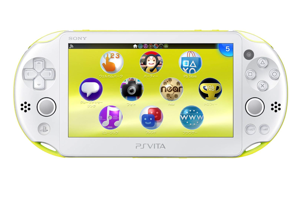 Sony PSVita 2000 Slim White/Neon handheld console with box — BLUELIGHT
