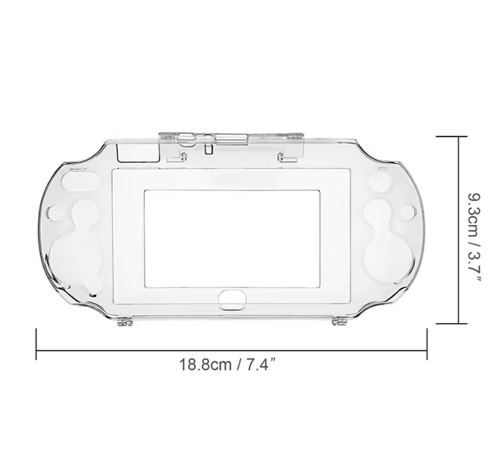 PSVita 2000 clear snap-on shell case transparent design — BLUELIGHT